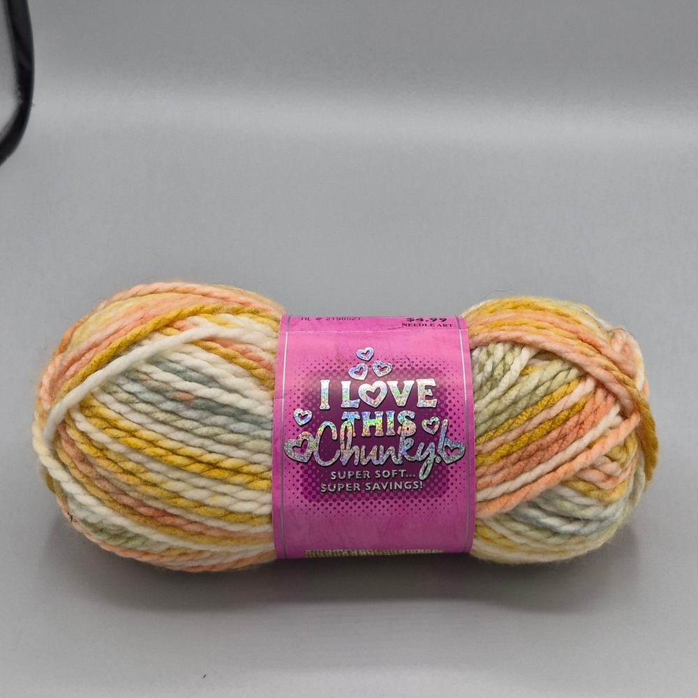 I Love This Chunky Yarn Sunburst Harvest 362 Bulky 100% Acrylic 109 Yards 3.5oz